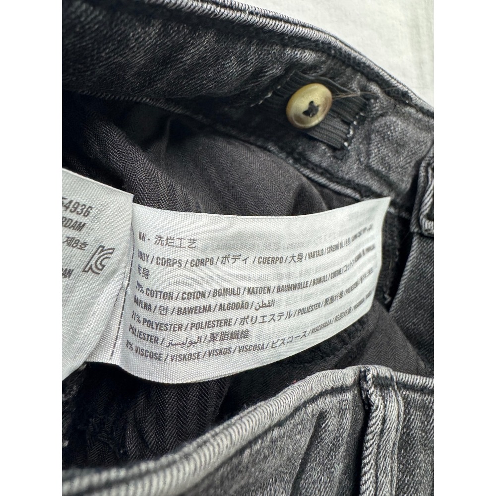 Abercrombie Kids High Rise Wide Leg Jeans Black Size 11/12 Regular Distressed - Picture 4 of 16